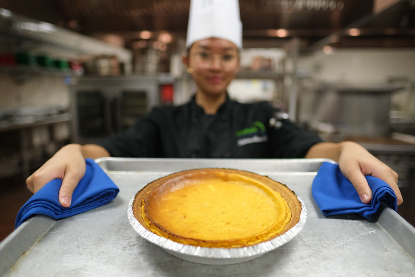A pumpkin cheesecake recipe from Okkodo's ProStart kitchen
